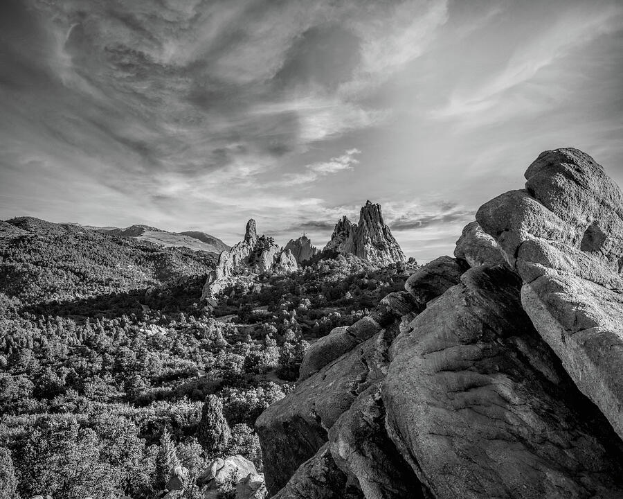 Monochrome Morning Garden Of The Gods Photograph by Dan Sproul Monochrome Morning Garden Of The Gods Photograph by Dan Sproul