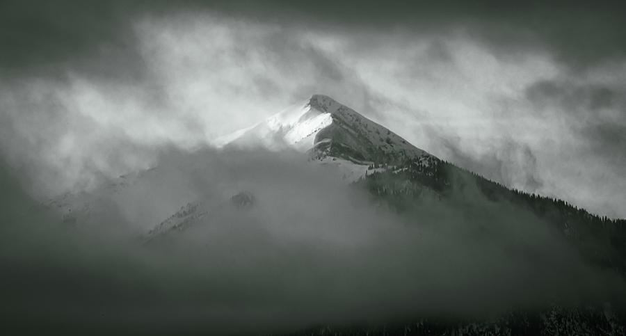 Monochrome Mountain light Photograph by Greg Wyatt