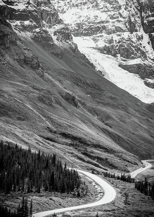 Monochrome Mountain Road Photograph by Dan Sproul