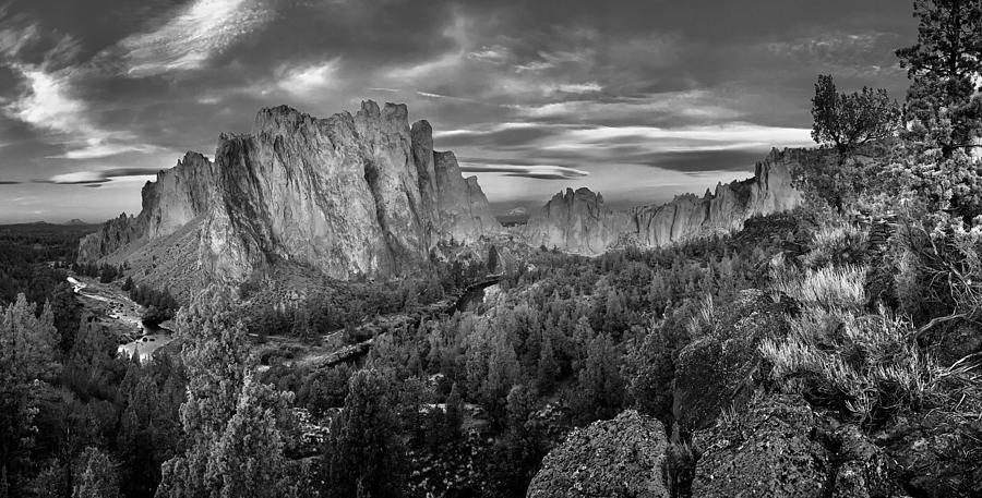 monochrome pan, Smith Rock  Photograph by Brent Bunch