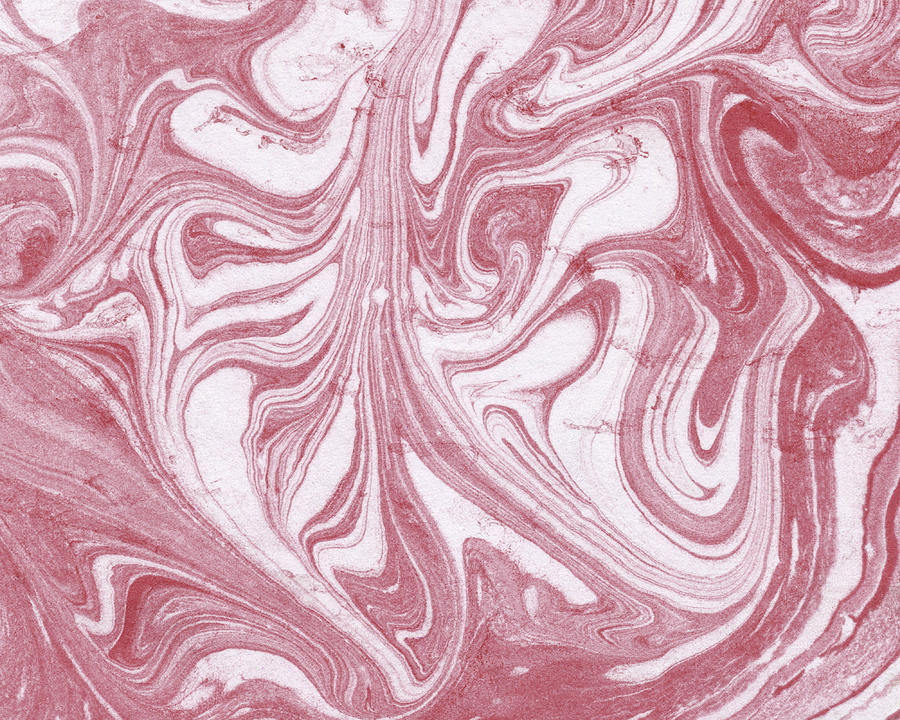 Monochrome Pink Agate And Marble Watercolor Stone Collection Painting