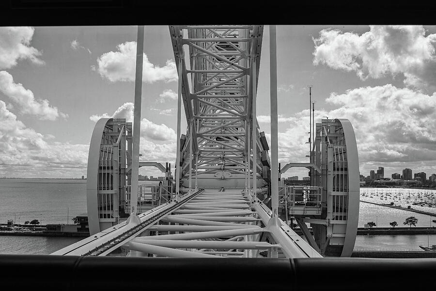 Monochrome Precision - Inner Mechanism of the Ferris Wheel Photograph by Brigitte Blanchette Thompson Monochrome Precision - Inner Mechanism of the Ferris Wheel Photograph by Brigitte Blanchette Thompson