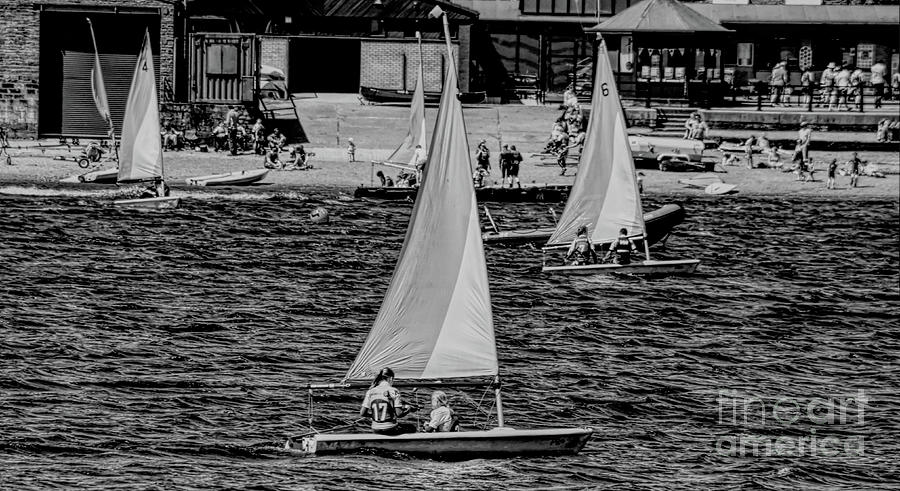 Monochrome sailing boats Photograph by Pics By Tony