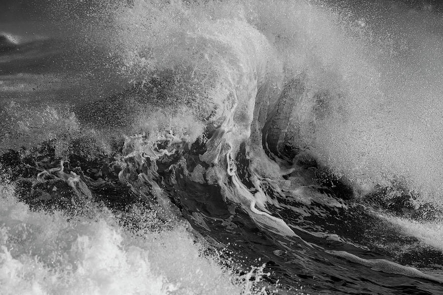 Monochrome Surf Photograph by Robert Potts