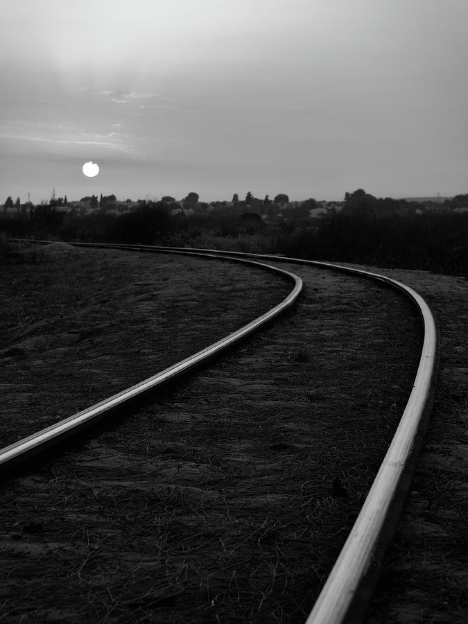 Monochrome Train Tracks in Barril Photograph by Angelo DeVal