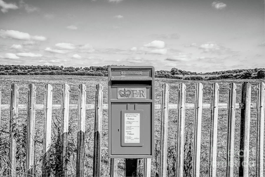 Monochrome UK mini post box Photograph by Pics By Tony