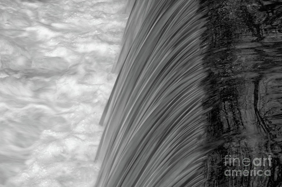 Monochrome Waterfall in Alkington Woods Photograph by Pics By Tony