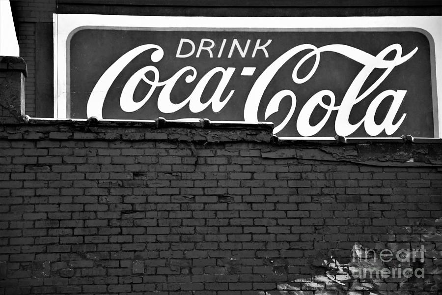 Monocrome Coca-Cola Photograph by Julie Adair