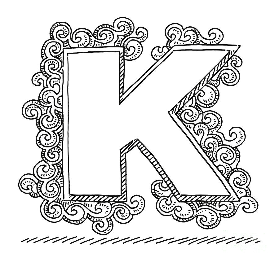 monogram k black