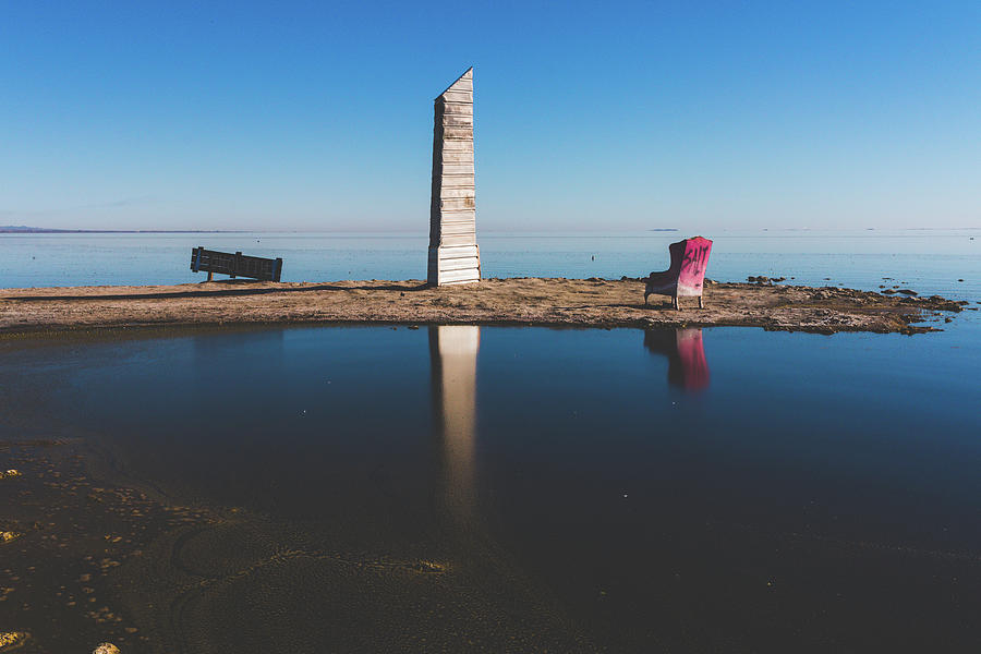Salton Sea Photograph - Monolith At Salton Sea by Hyuntae Kim