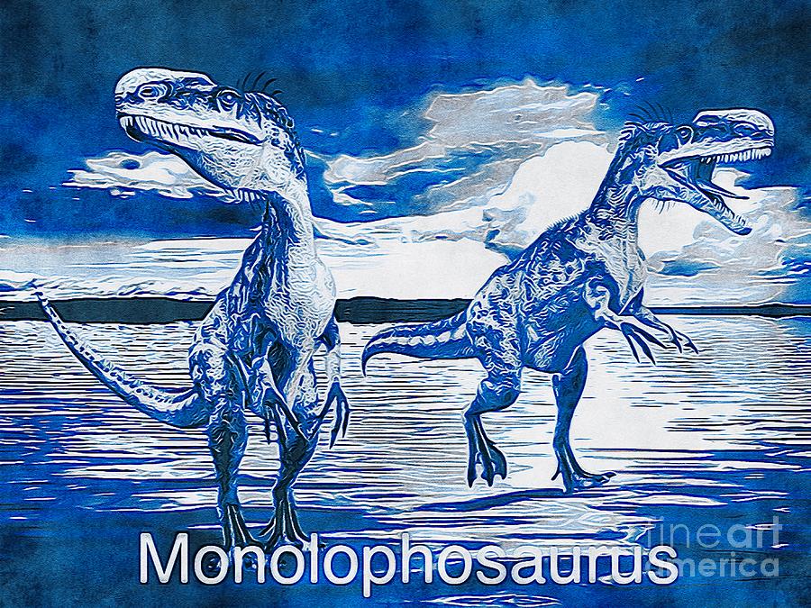 Monolophosaurus Dinosaur Digital Art 03 Digital Art by Douglas Brown