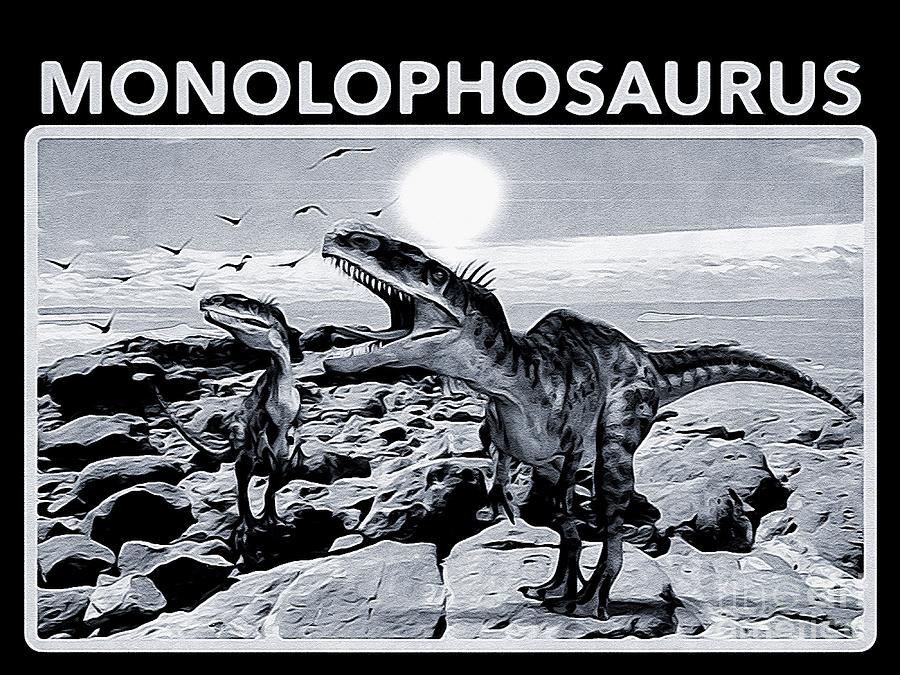 Monolophosaurus Dinosaur pr01 Digital Art by Douglas Brown