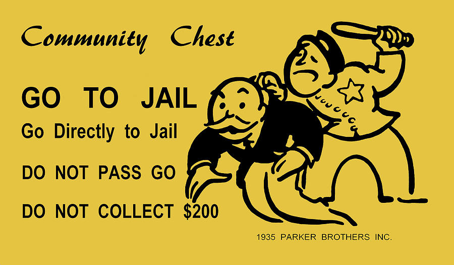 monopoly go to jail hand