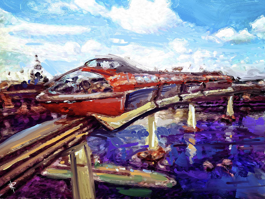 Monorail Mixed Media by Russell Pierce