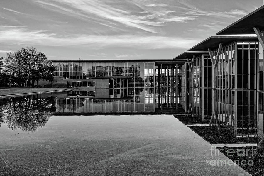 Monotone Fort Worth Modern Museum Photograph by Bee Creek Photography - Tod and Cynthia