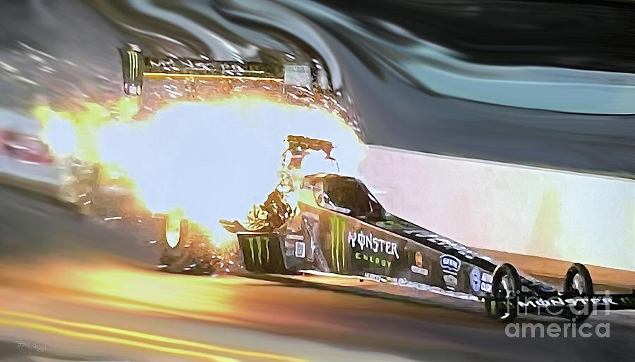 Top Fuel Photograph - Monster Fire by Billy Knight