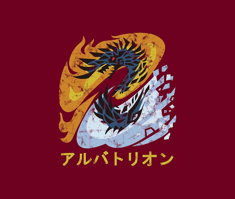 Monster Hunter World Iceborne Alatreon Kanji Painting by Bennett Theo ...