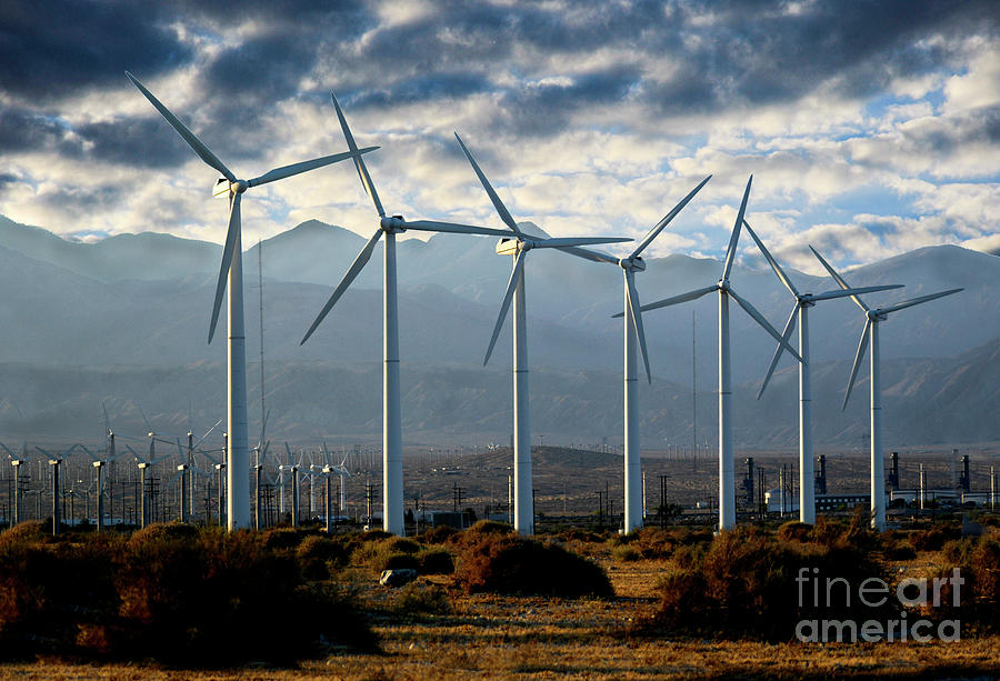 Monster Windmill Turbines in Palm Springs Photograph by Gunther Allen