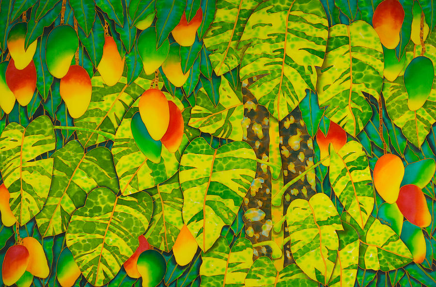 Monstera and Mango Painting by Daniel Jean-Baptiste
