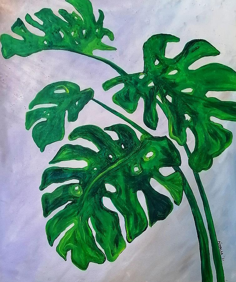 Monstera Painting by Natalia Jones - Fine Art America