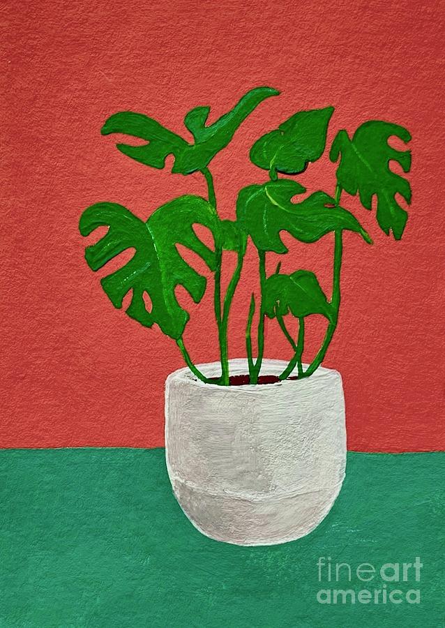 Monstera Painting by Rubi Javier - Fine Art America