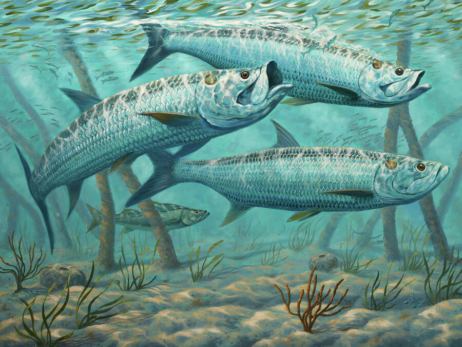 Monsters Of The Mangroves Painting