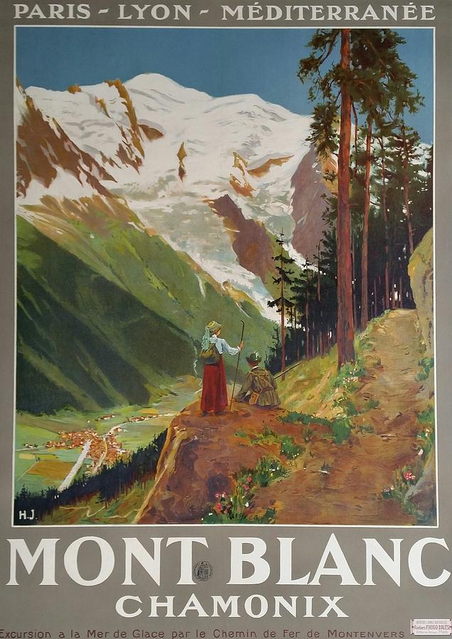 Mont Blanc Drawing by Vintage - Fine Art America