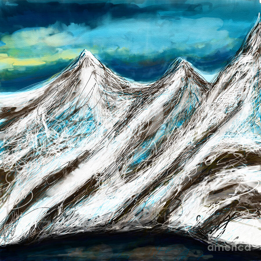 Mountain Digital Art - Mont Hielo 2 by Albert Algianny