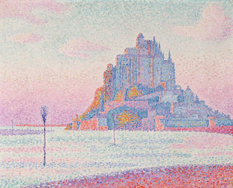 Paul Signac Painting - Mont Saint-Michel by Paul Signac by Mango Art