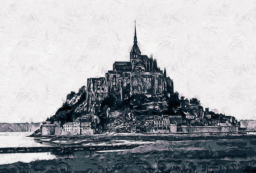 Mont Saint Michel, France - 02 Painting by AM FineArtPrints