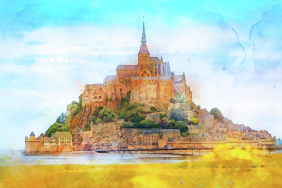 Mont Saint Michel, France - 03 Painting by AM FineArtPrints