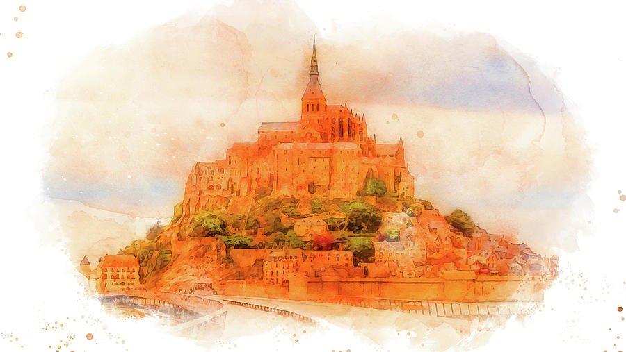 Mont Saint Michel, France - 04 Painting by AM FineArtPrints