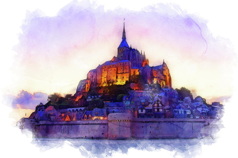 Mont Saint Michel, France - 05 Painting by AM FineArtPrints