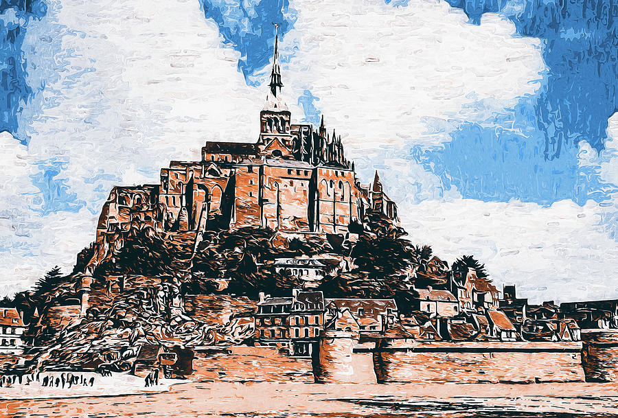 Mont Saint Michel, France - 06 Painting by AM FineArtPrints