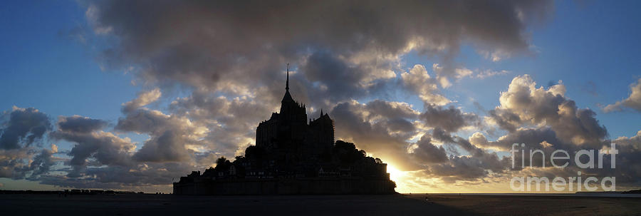 Mont Saint Michel France sunset 2 Photograph by Rudi Prott