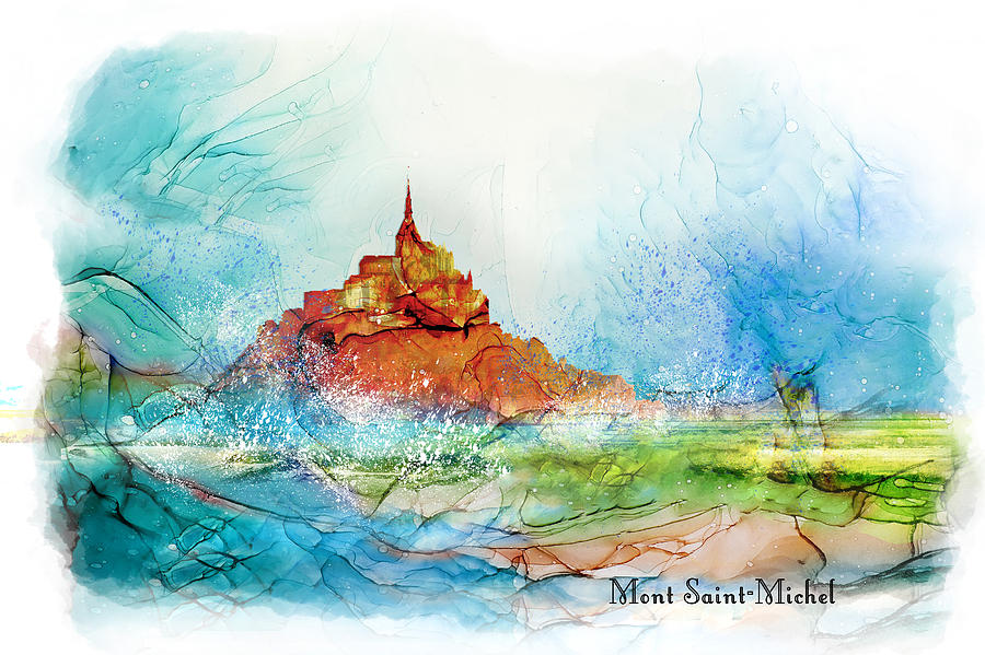 Mont Saint Michel Painting by Miki De Goodaboom