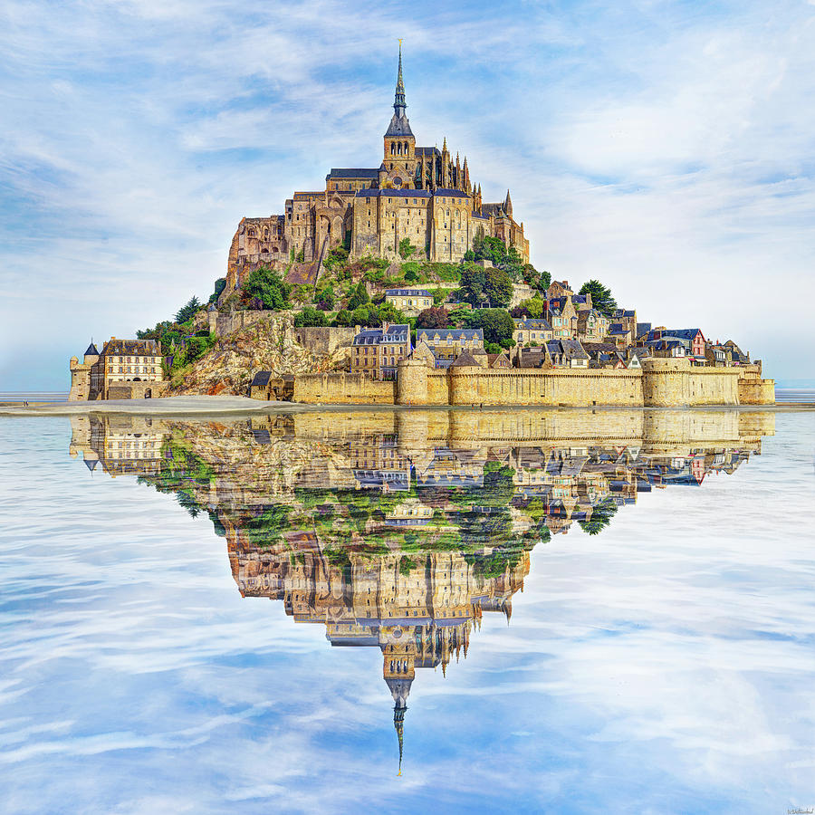 Mont Saint Michel Reflection Photograph by Weston Westmoreland