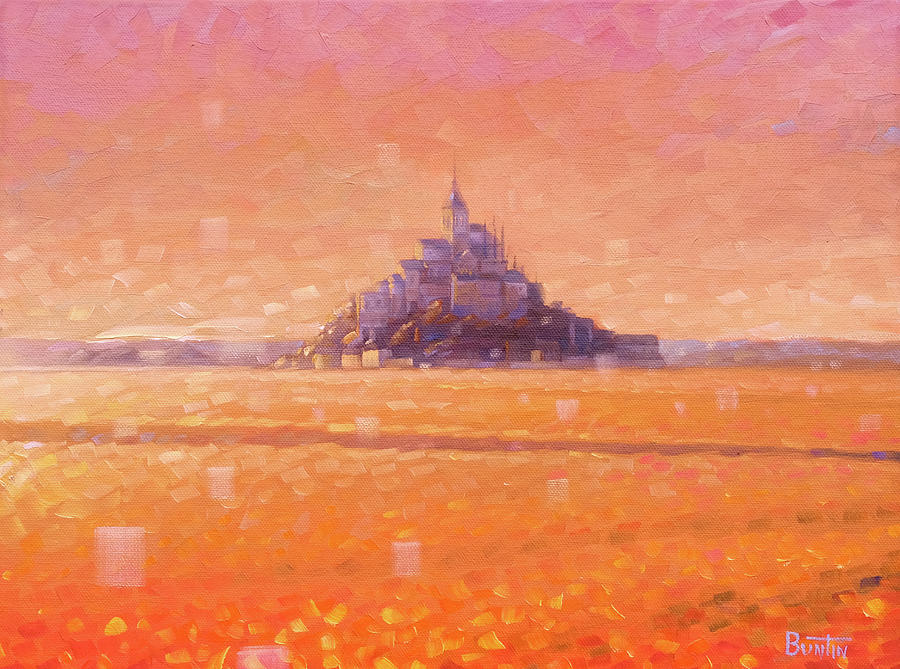 Impressionism Painting - Mont Saint Michel by Rob Buntin Impressionism Painting - Mont Saint Michel by Rob Buntin