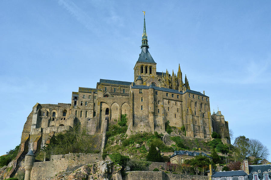 Mont Saint Michel Tidal Island Abbey Profile Northern France Photograph by Shawn OBrien