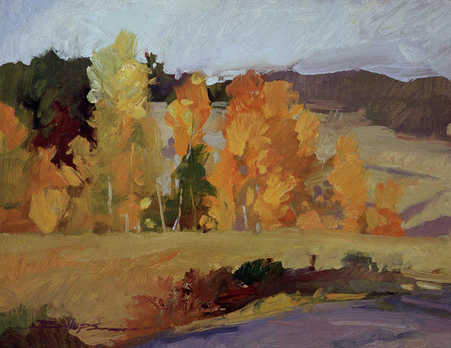 Montana Landscape Painting - Montana Autumn by Elizabeth - Betty Jean Billups