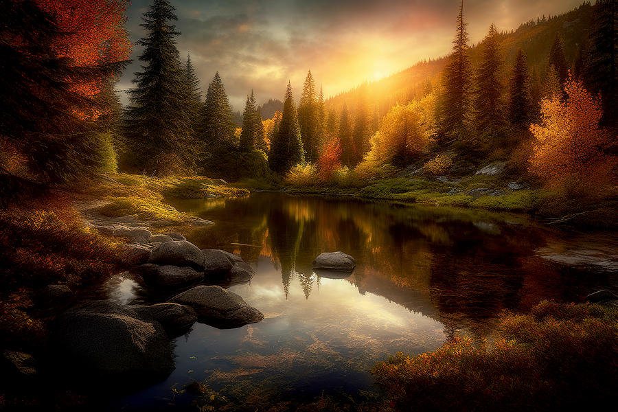 Montana Autumn Landscape Photograph by Athena Mckinzie