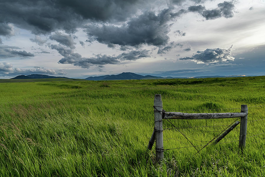 Montana Big Sky Fence Photograph by Tibor Vari