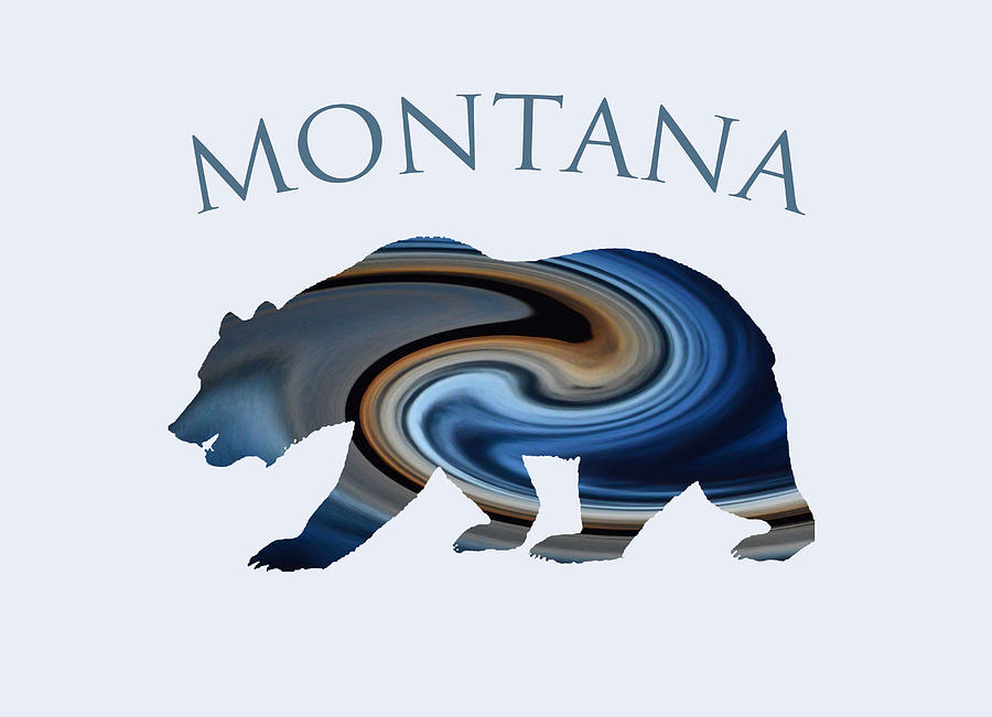 Montana- Blue Grizzly Digital Art