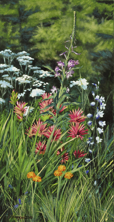 Wild Flowers Painting - Montana Bouquet by Bill Finewood