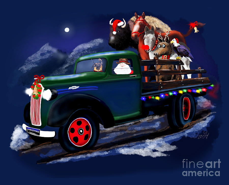Montana Christmas Digital Art by Doug Gist