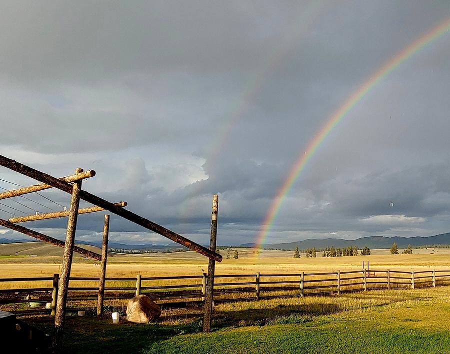 Montana Rainbow at the ranch 3 Photograph by Don Varney