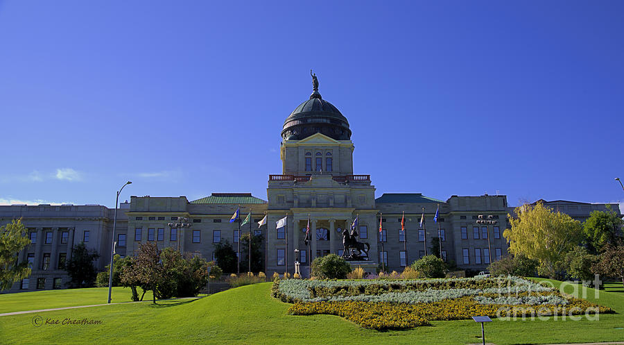Architecture Photograph - Montanas Capitol in Morning by Kae Cheatham