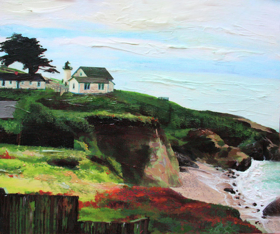 Montara Lighthouse off Coast Highway Digital Art by Joanne Ehrich ...