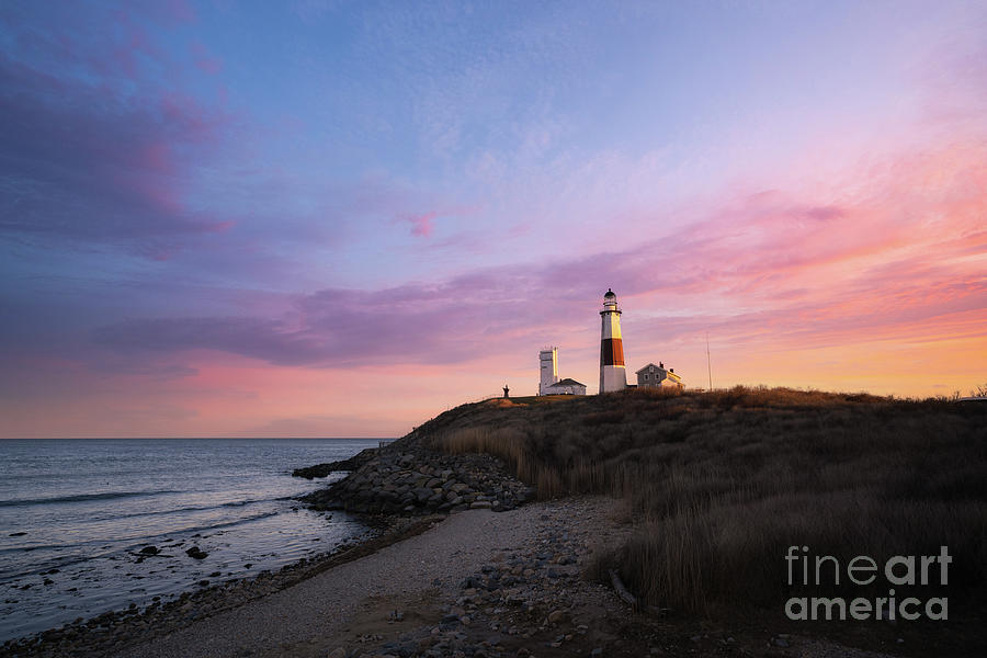 Montauk Lighthouse Sunset Photograph by Michael Ver Sprill