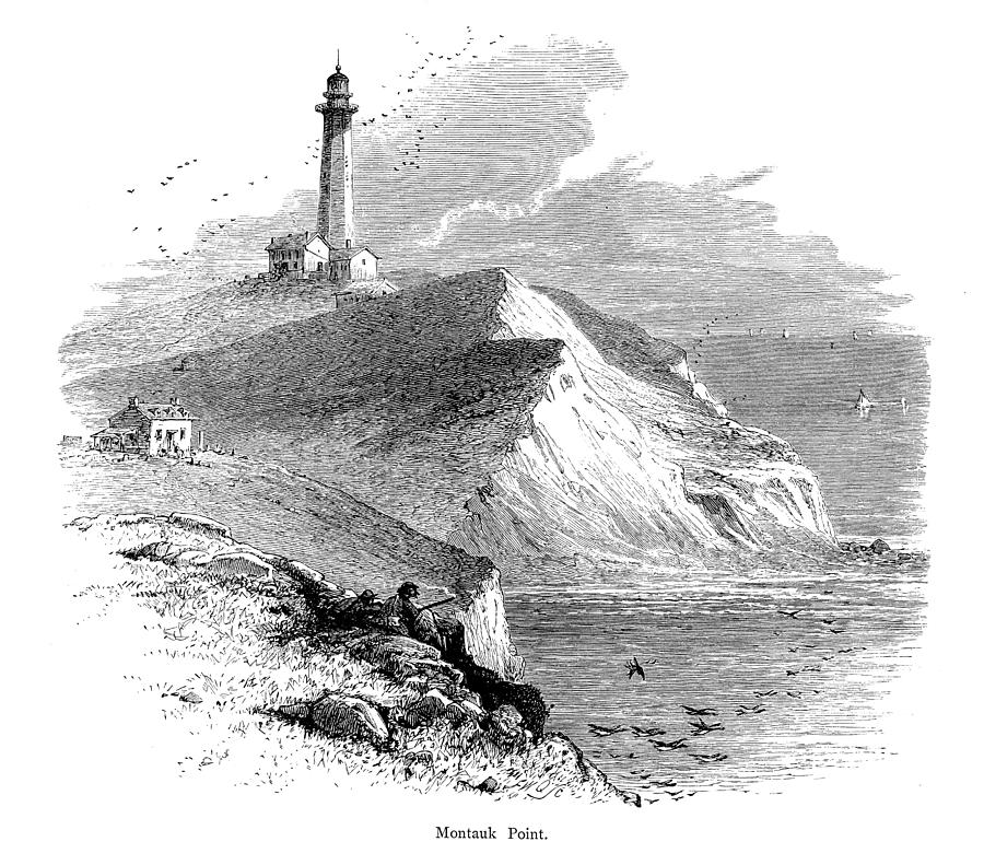 Montauk Point, Eastern Long Island | Historic American Illustrations Drawing by NSA Digital Archive